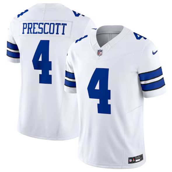Men & Women & Youth Dallas Cowboys #4 Dak Prescott White 2023 F.U.S.E. Vapor Limited Stitched Football Jersey->dallas cowboys->NFL Jersey